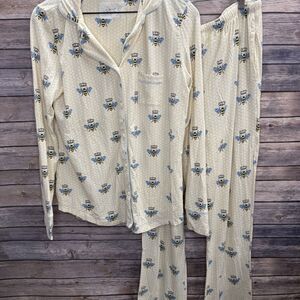 Queen Bee Luxe Pima Pajama Honey Bee 2 piece Set Large